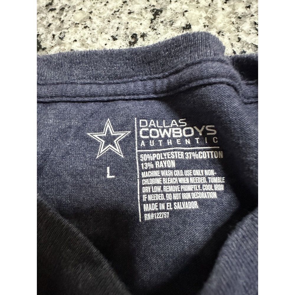 Dallas Cowboys Football T-shirt Blue Men's Large Soft Short Sleeve - Picture 5 of 5